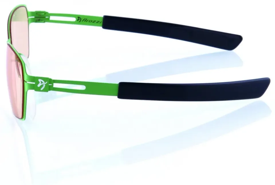 AROZZI herní brýle VISIONE VX-500 Green/ zelenočerné obroučky/ jantarová skla