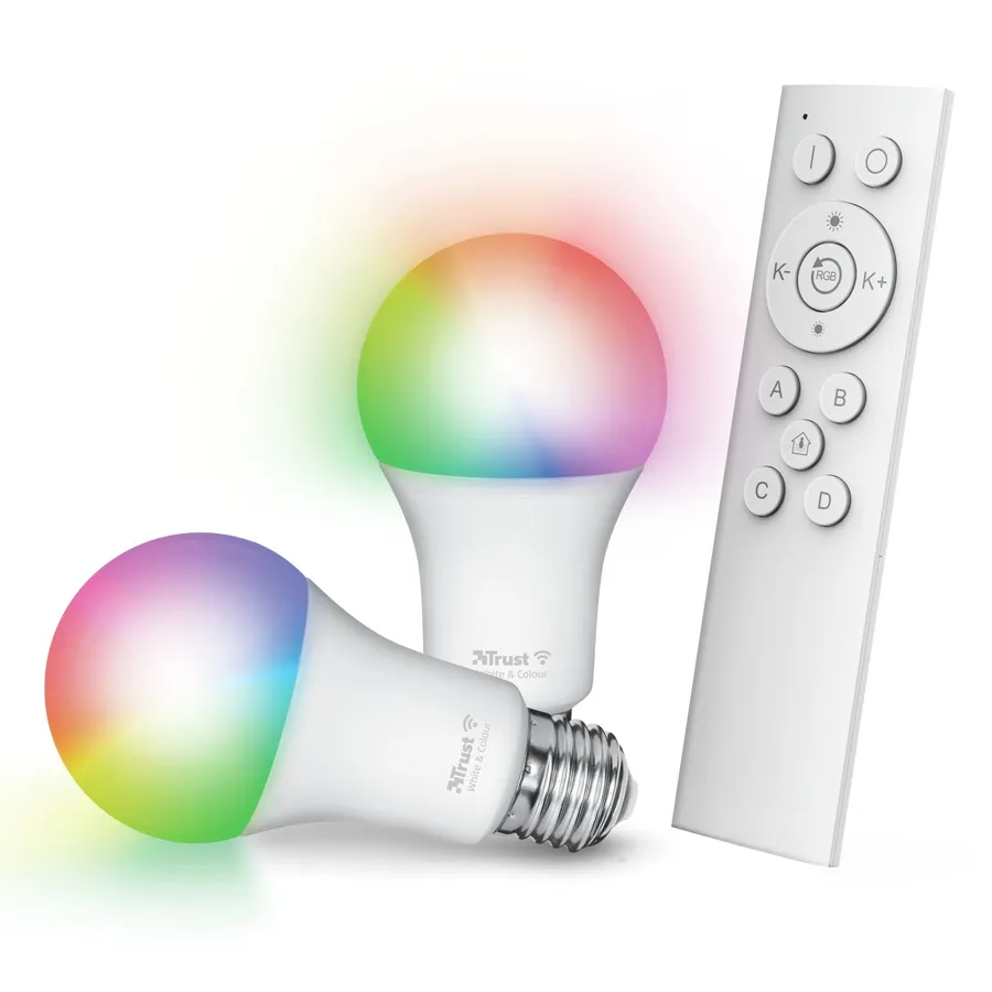 TRUST WIFI Bulb Starter Set 2 Smart RGB Bulbs + Remote
