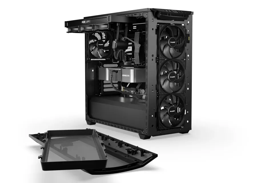 Be quiet! skříň SHADOW BASE 800 / 3x140 mm fan / USB-C / 2xUSB 3.0 / tvrzené sklo/ černá