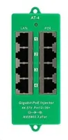 POE injektor aktivní - 4x 1Gb/s, stíněný, svorkovnice, 802.3af/at