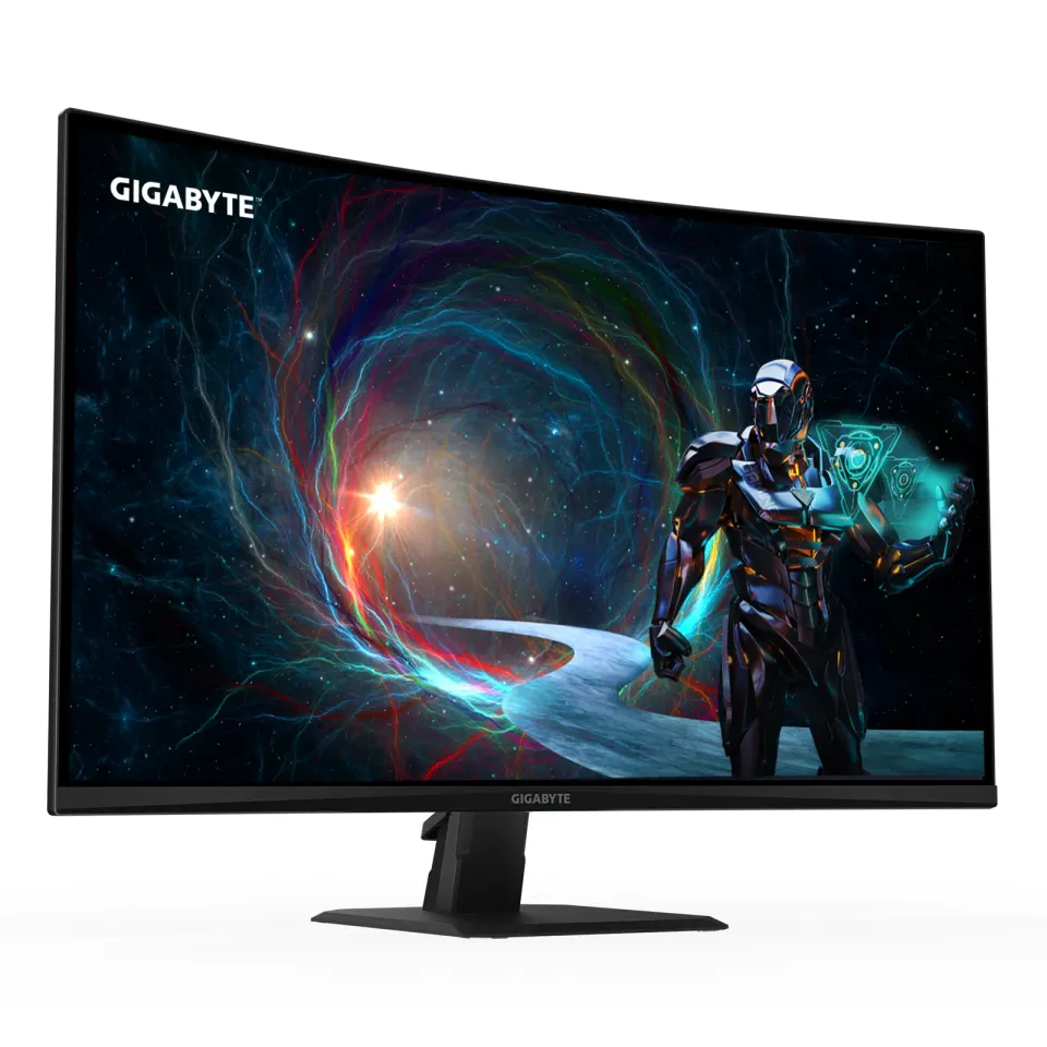 GIGABYTE LCD - 32" Gaming monitor GS32QCA, Prohnutý VA 1500R, 2560x1440 QHD, 180Hz, 3500:1, 250cd/m2, 1ms, 2xHDMI, 1xDP