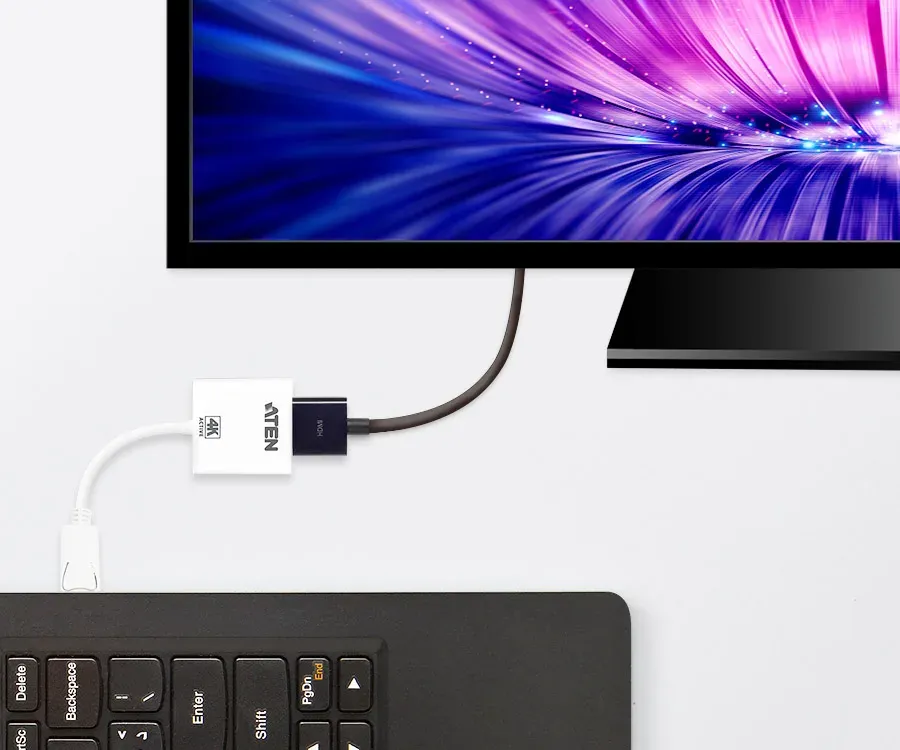 ATEN DisplayPort to 4K HDMI Active Adapter