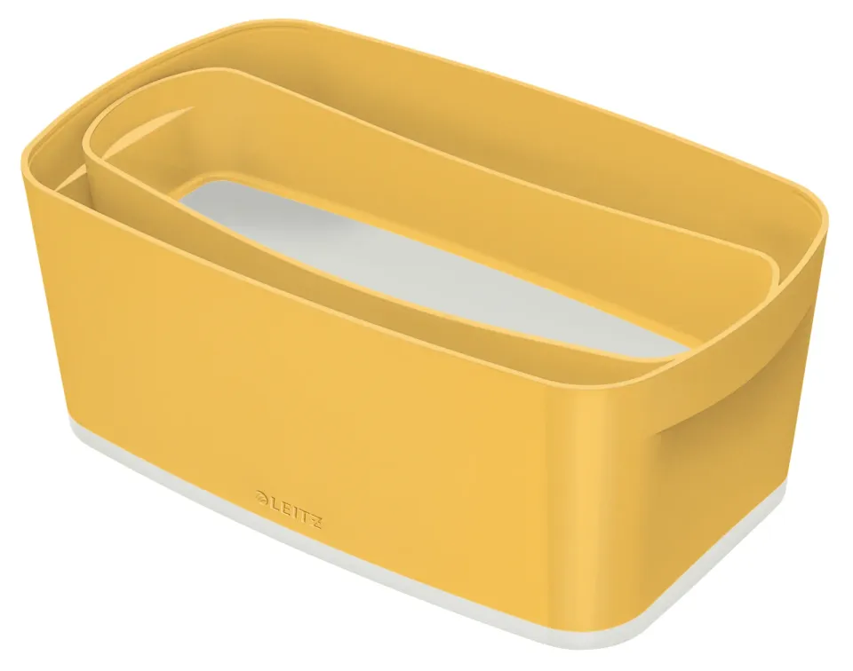 LEITZ Úložný box s víkem MyBox Cosy, velikost S, teplá žlutá
