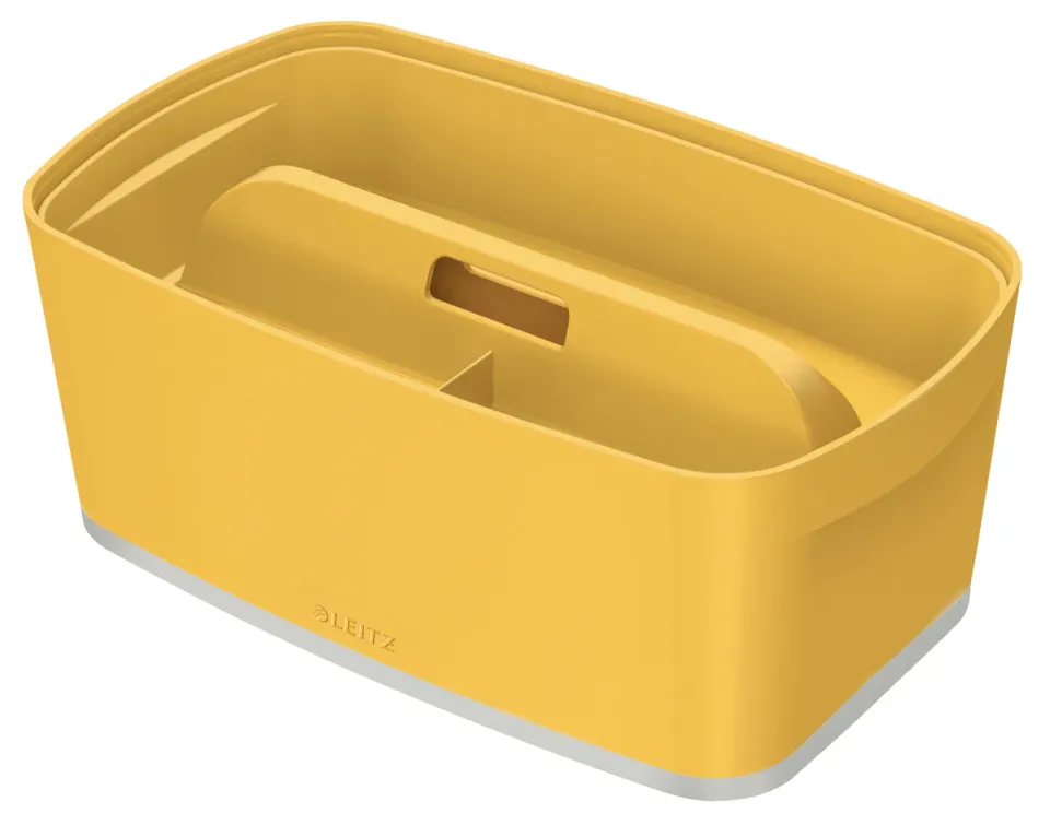LEITZ Úložný box s víkem MyBox Cosy, velikost S, teplá žlutá