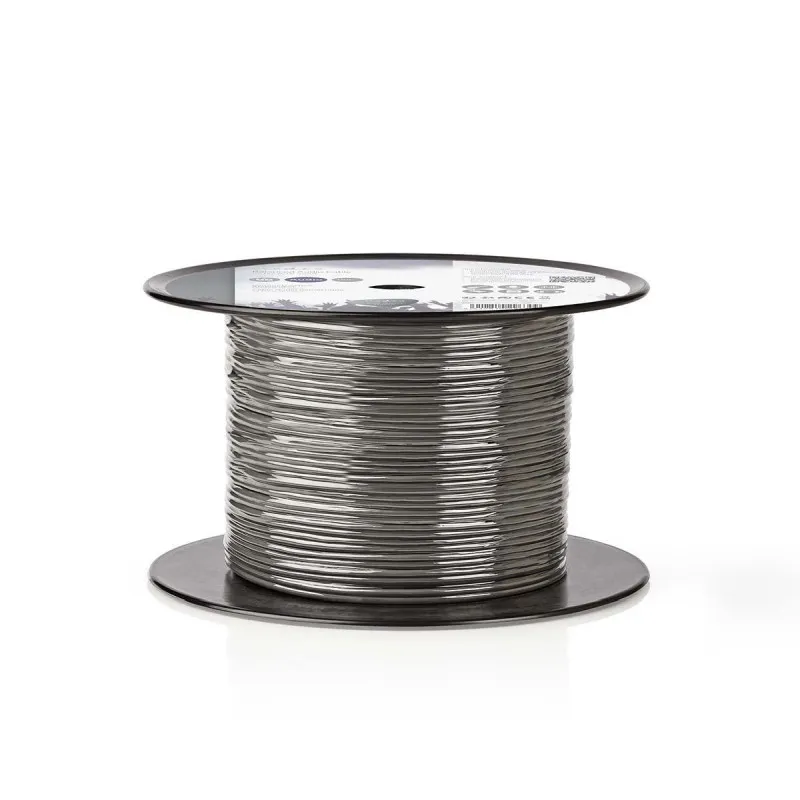 Nedis COTR15001GY100 - Vyvážený Audio Kabel | 2x (2x 0,16 mm2) | 100 m | Cívka |