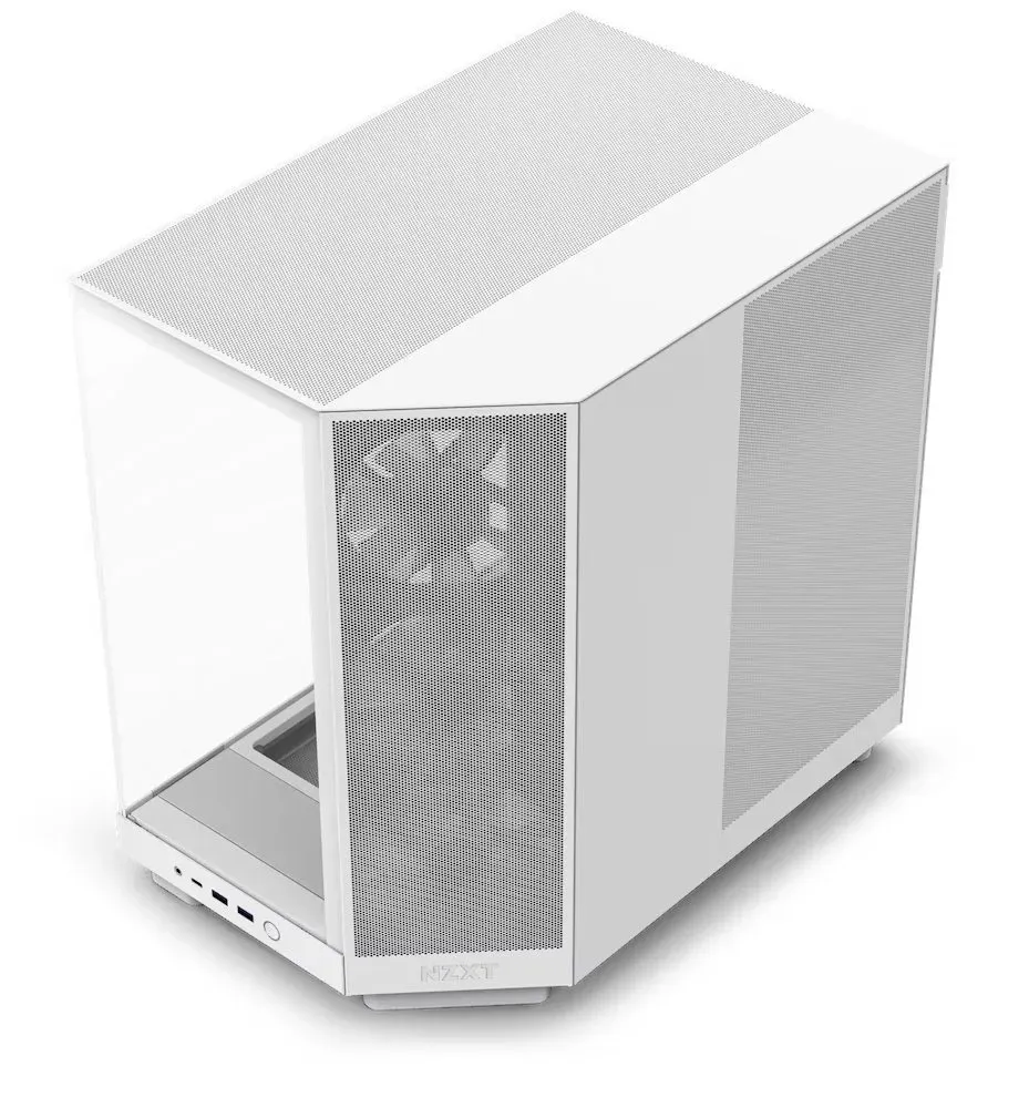 NZXT skříň H6 Flow RGB dvoukomorová / MidT / 3x120mm RGB fan / 2xUSB 3.2 / USB-C / prosklená / bílá