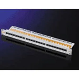 PATCH PANEL 19" kat. 6e UTP, 24 portů, šedý/černý