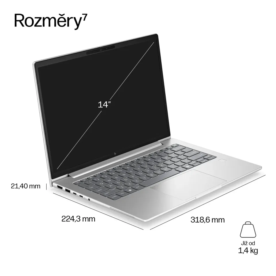 HP NTB EliteBook 6 G2a 14" R7 250 WUXGA 300FHD,16GB,512GB,WiFi7,BT,FpS,bckl kbd,bez adapteru, Win11Pro, 3y onsite