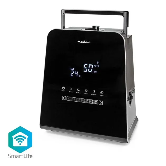 Nedis HUMI150BKW - Zvlhčovač Vzduchu SmartLife | 5.5 L | Vlhkoměr | Časovač | Dá