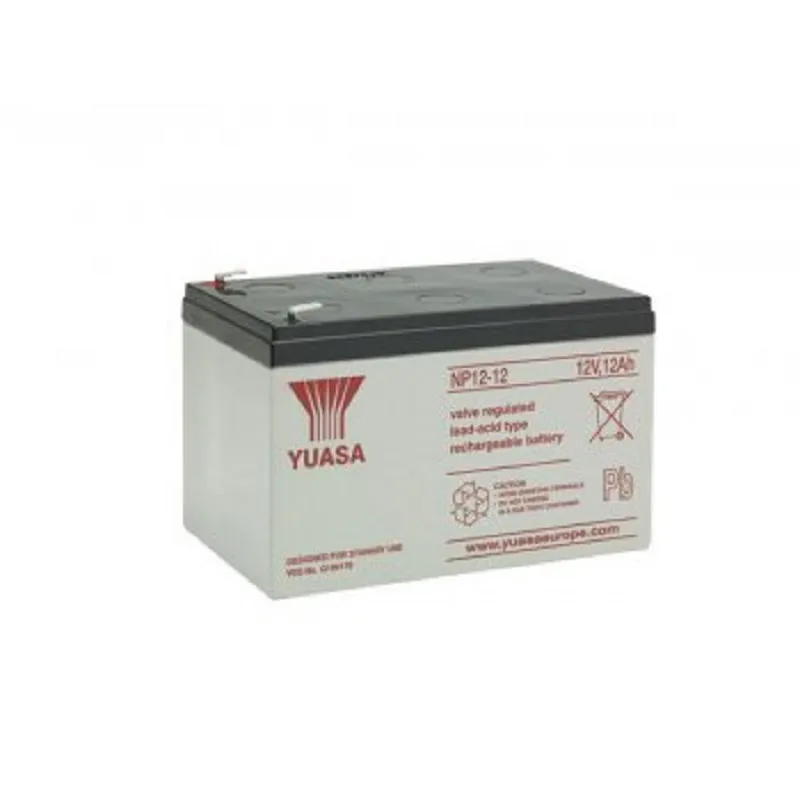 Fukawa YUASA NP12-12 (12V; 12Ah; faston F2-6,3mm; životnost 5let)