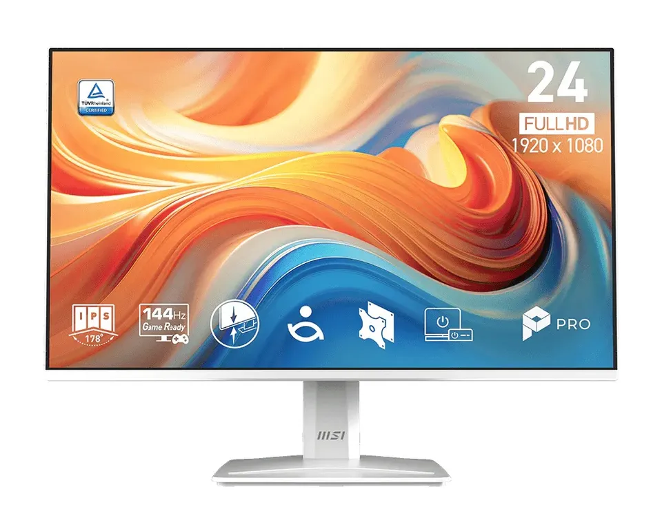 MSI Pro/MP243W E14/23,8"/IPS/FHD/144Hz/1ms/Bílá/3R