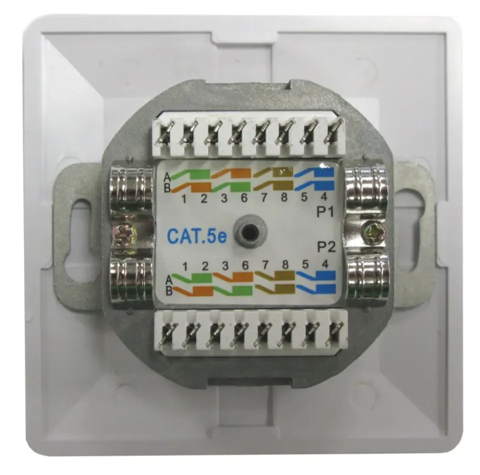 XtendLan Zásuvka 2x RJ-45, Cat5e, stíněná, pod omítku, šikmý vývod, narážecí dual