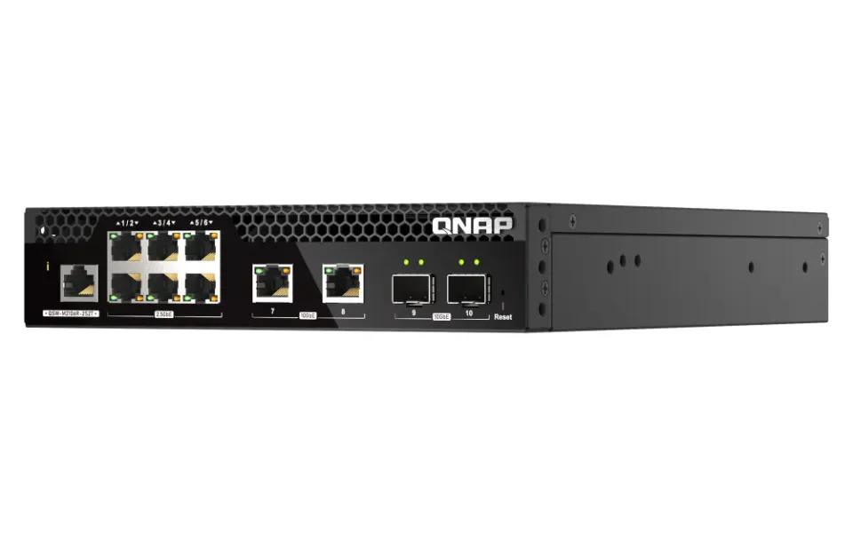 QNAP řízený switch QSW-M2106R-2S2T (6x 2,5GbE RJ45, 2x 10GbE RJ45, 2x 10GbE SFP+, malá šířka)