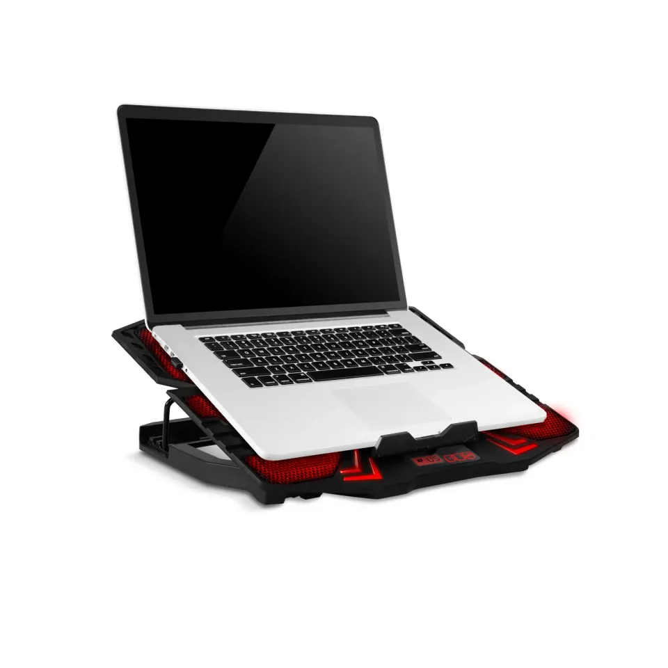 EVOLVEO Ania 5R, chladicí podstavec pro notebook, červené podsvícení, polohovate