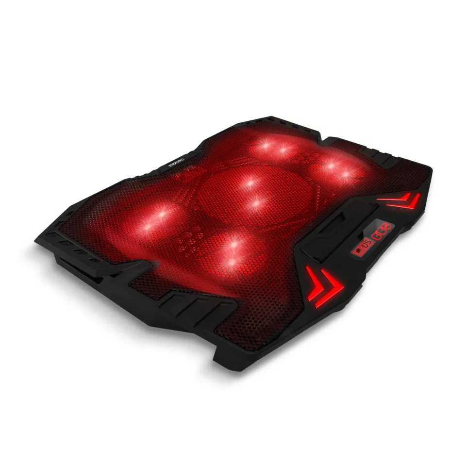 EVOLVEO Ania 5R, chladicí podstavec pro notebook, červené podsvícení, polohovate