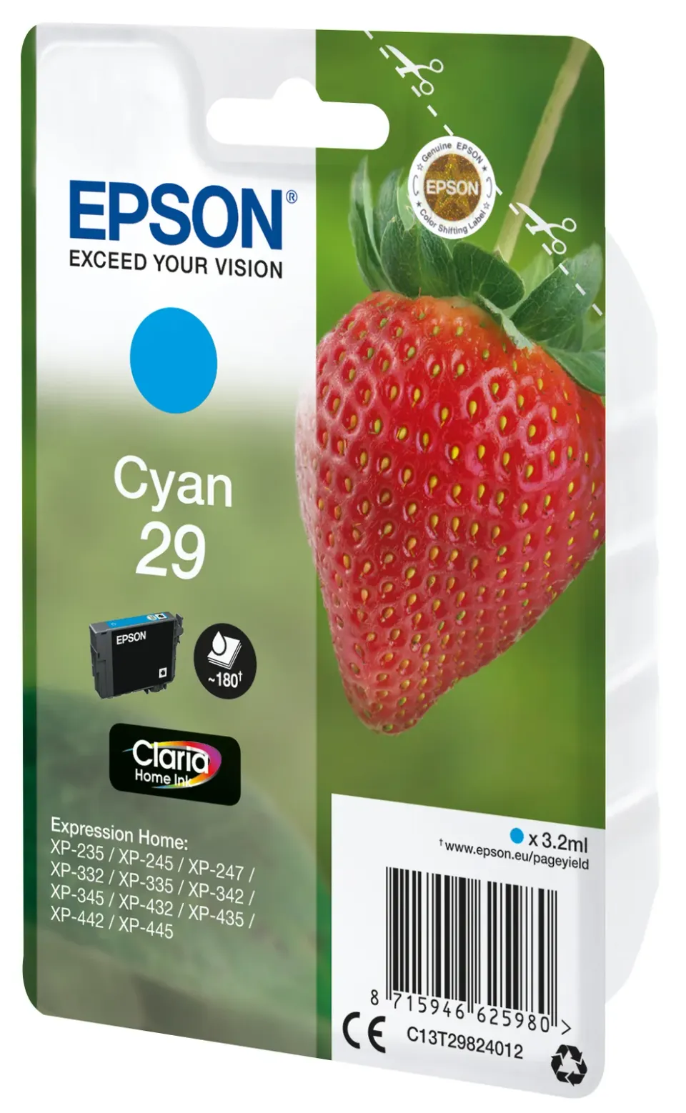 EPSON cartridge T2982 cyan (jahoda)