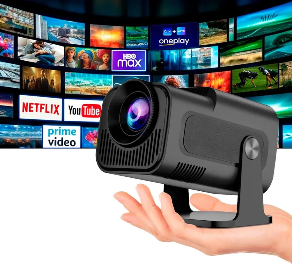 HELMER chytrý přenosný projektor SP 600/ Full HD/ 1080p/ 400 ANSI lm/ HDMI/ USB/ BT/ Wi-Fi/ Repro/ Android 13/ černý