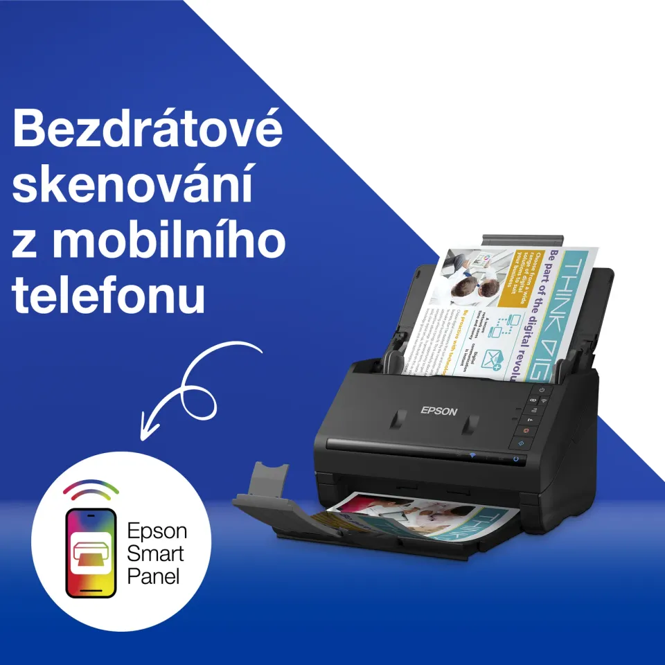 EPSON skener WorkForce ES-500WII - A4/600x600dpi/USB3/Wi-Fi/DADF