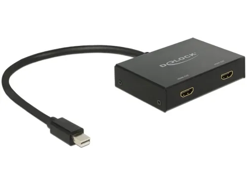 Delock Displayport 1.2 Splitter 1 x mini Displayport >2 x HDMI out 4K 87696 Delo