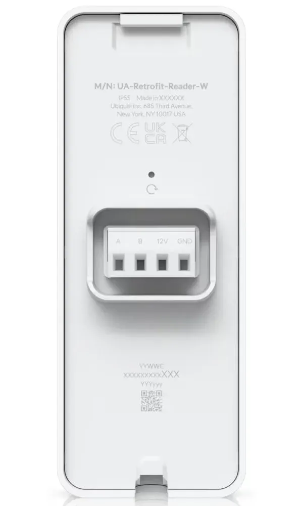 Ubiquiti UniFi Access Retrofit Reader W - Přístupová NFC čtečka pro Retrofit Hub, OSDP, IP55, RS-485, 12V, bílá