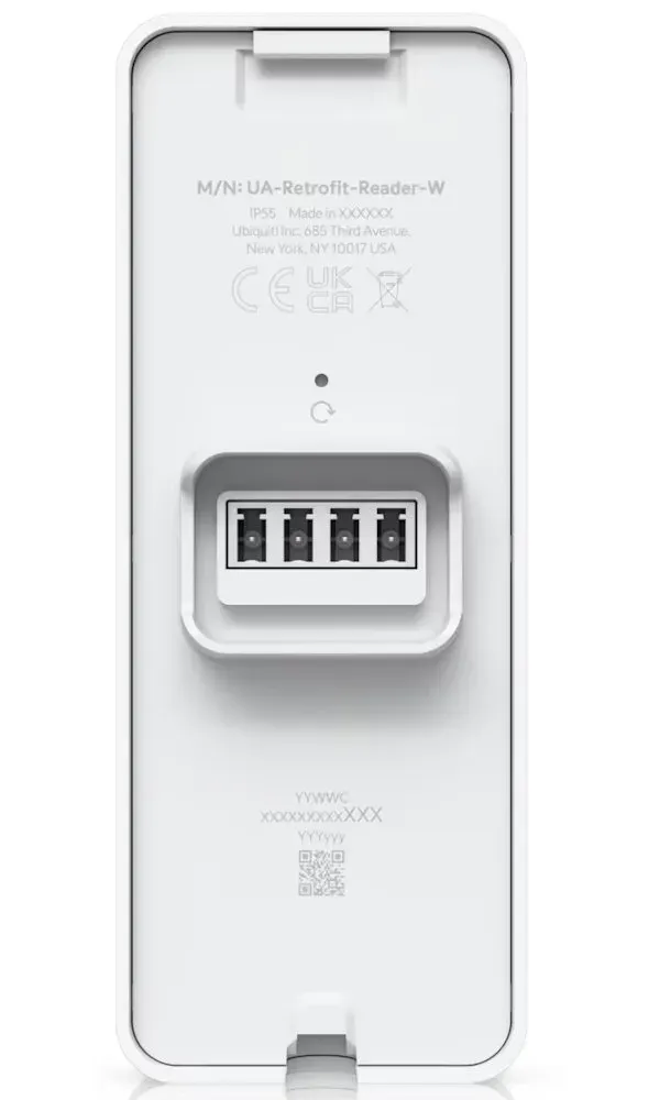Ubiquiti UniFi Access Retrofit Reader W - Přístupová NFC čtečka pro Retrofit Hub, OSDP, IP55, RS-485, 12V, bílá