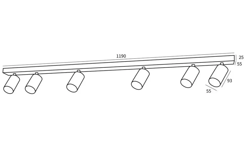 IMMAX NEO PUNTO-6 SMART bodové svítidlo linear 6 hlav, GU10, 4,8W, RGB+CCT, Zigbee 3.0, TUYA