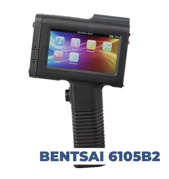 BENTSAI B2 – ruční inkoustová tiskárna pro značení výrobků, dotykový displej 4,3", baterie, integrace do linky
