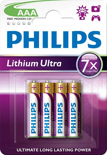 Philips baterie AAA Ultra lithium - 4ks