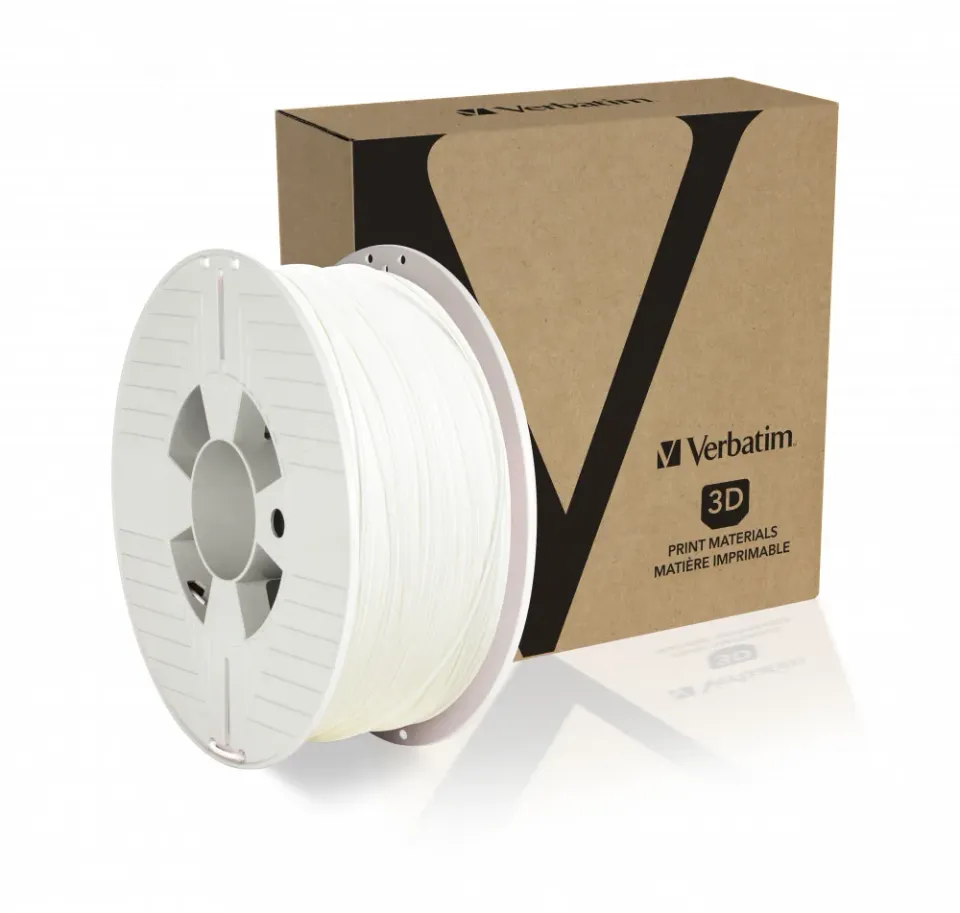VERBATIM 3D Printer Filament PLA 1.75mm, 335m, 1kg white (OLD PN 55268)