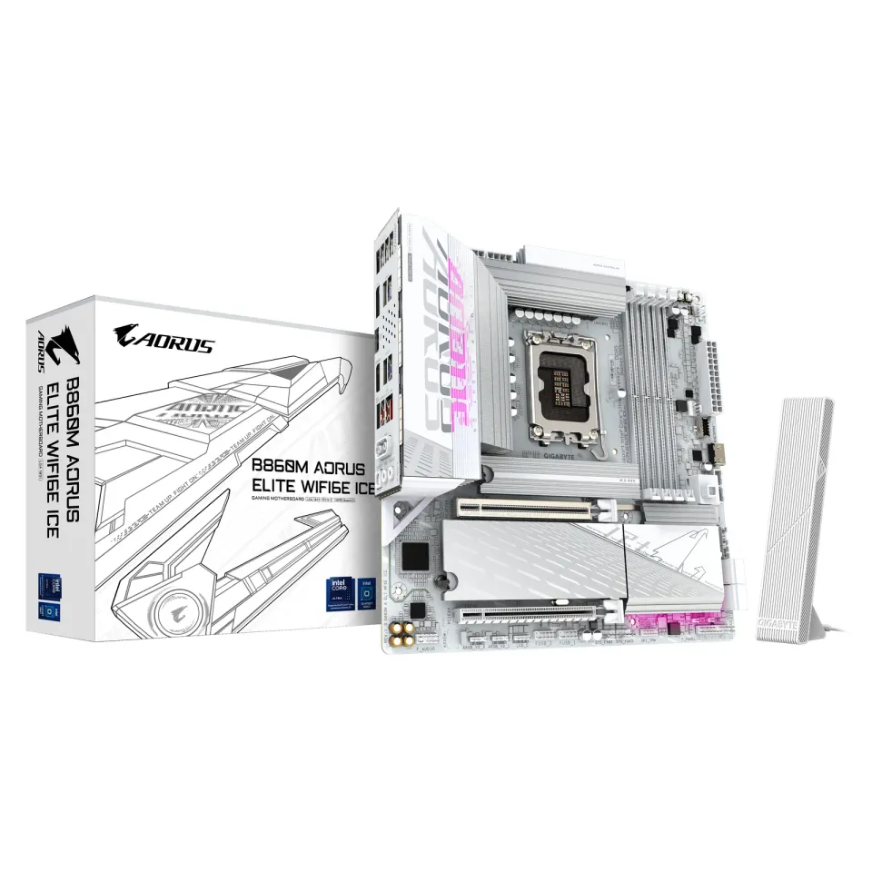 GIGABYTE B860M AORUS ELITE WIFI6E ICE/LGA 1851/mATX