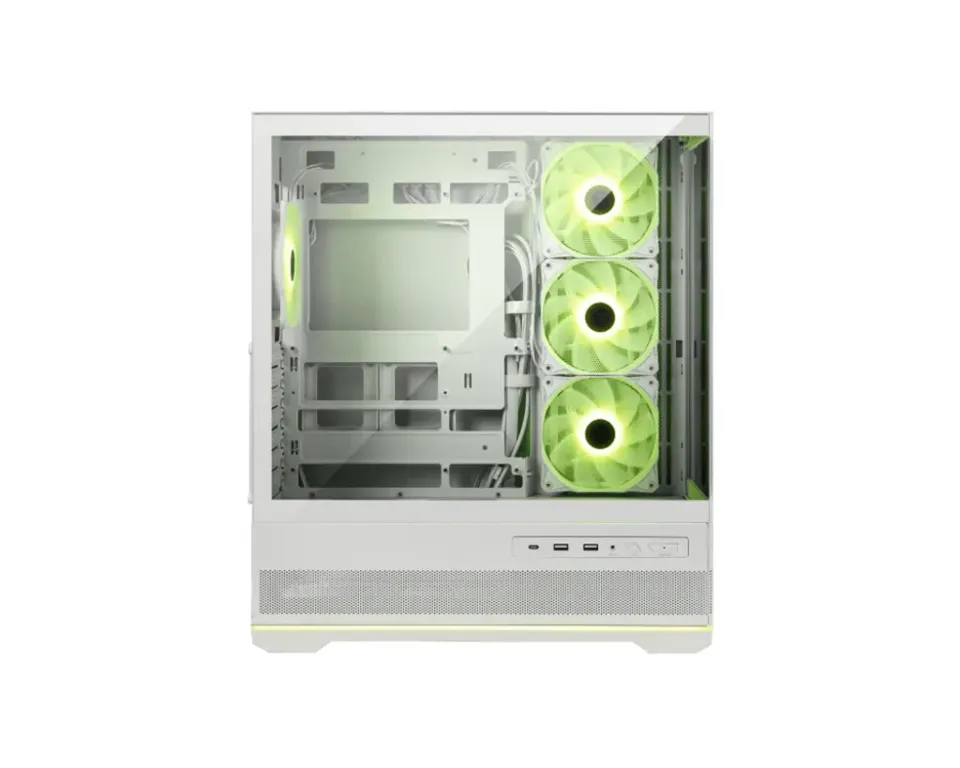 MSI case MAG PANO 110R PZ WHITE, ATX, Průhledná bočnice, 4x 120mm ARGB Fan, bílá