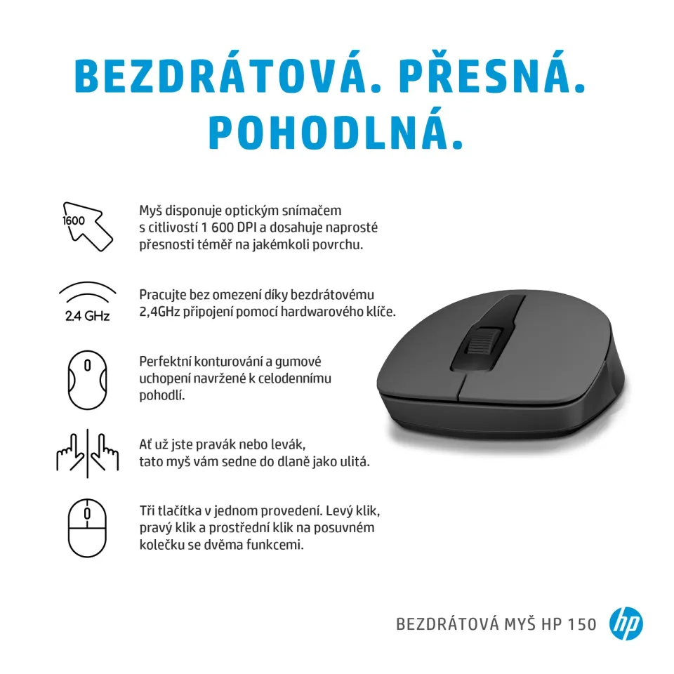 HP myš - 150 Mouse, Wireless