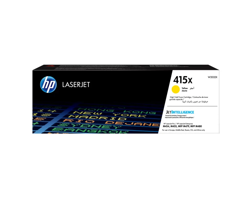 HP W2032X originální toner žlutý č.415X velký cca 6000 str. (yellow, pro HP CLJ M454, M479, Jetintelligence )