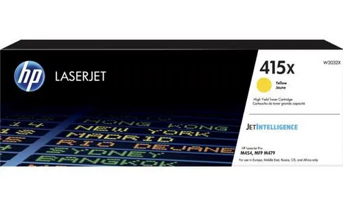 HP W2032X originální toner žlutý č.415X velký cca 6000 str. (yellow, pro HP CLJ M454, M479, Jetintelligence )