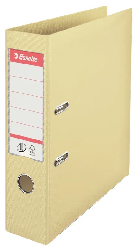 ESSELTE No.1 pákový pořadač Power NATURELE A4 75mm krémový