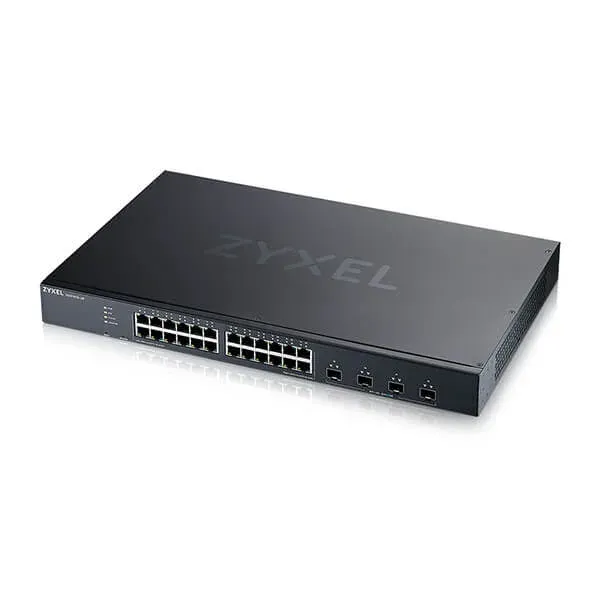 Zyxel XGS1935-28, 28 Port Lite-L3 Smart Managed Switch, 24x Gigabit Copper and 4x 10G SFP+, hybrid mode,