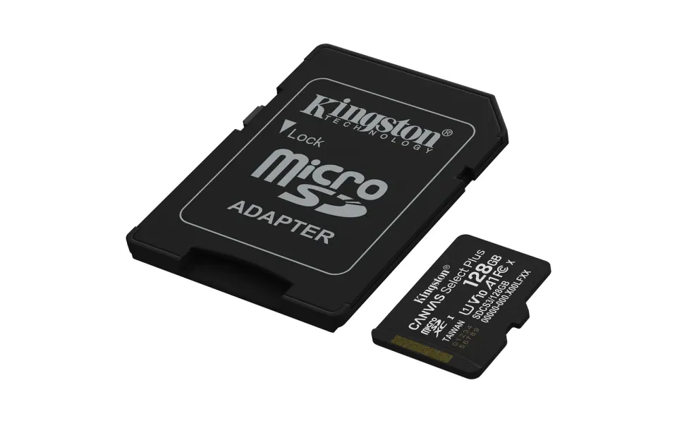 KINGSTON micro SD card SDXC 128GB Canvas Select Plus + SD adaptér