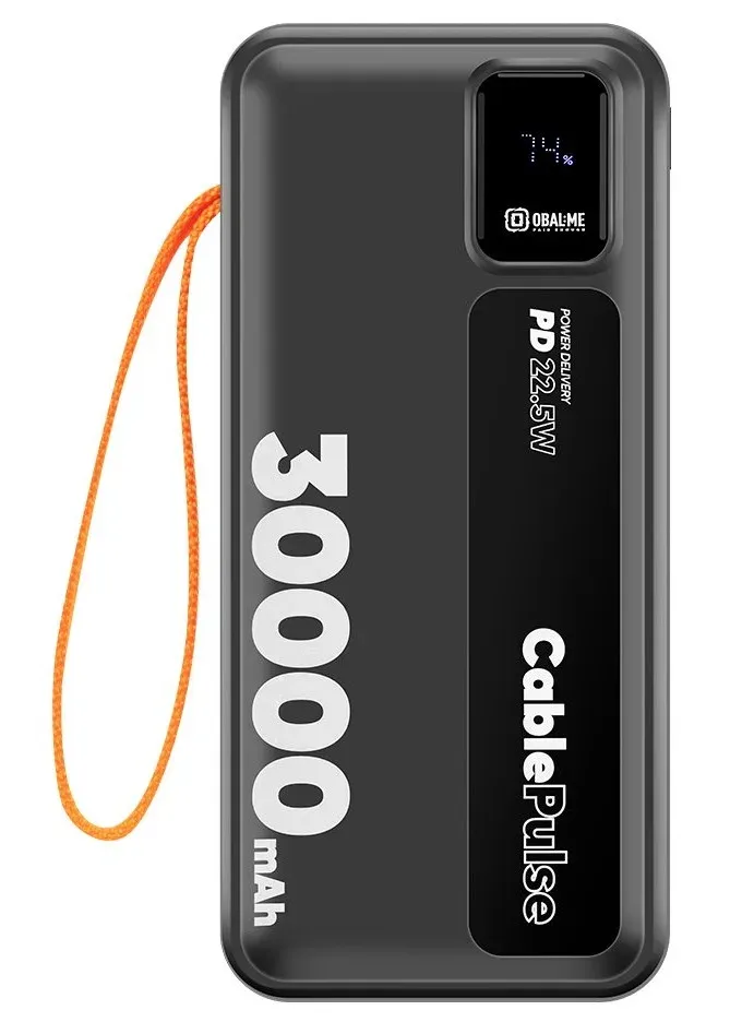 OBAL:ME CablePulse Powerbanka 30000mAh 22,5W Black