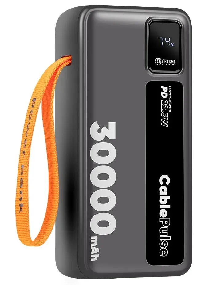 OBAL:ME CablePulse Powerbanka 30000mAh 22,5W Black