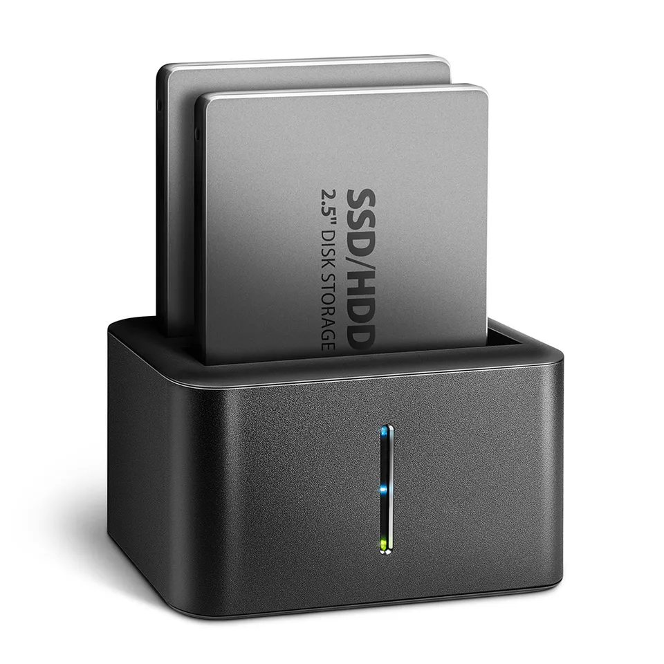 AXAGON ADSA-D25 – dokovací stanice USB 3.2 Gen 1 pro 2× SATA 2,5" SSD/HDD s offline duplikací disků