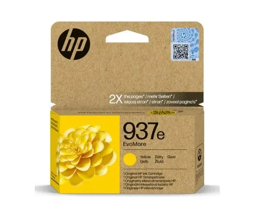 HP 4S6W8NE originální náplň žlutá č.937e yellow cca 1650 stran (yellow, pro HP OfficeJet 9120e, 9122e, 9132e, 9720e, 9730e)