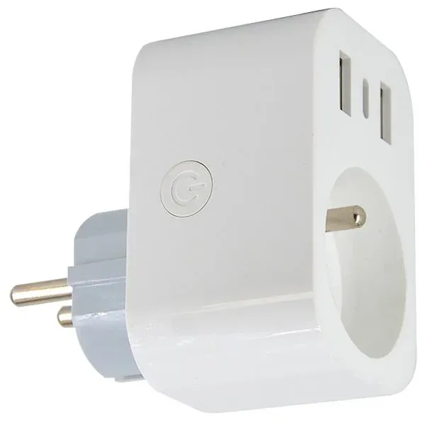 IMMAX NEO LITE SMART chytrá vnitřní zásuvka/ s kolíkem (typ E)/ Wi-Fi/ 2x USB, 1x USB-C/ LIDL/ TUYA