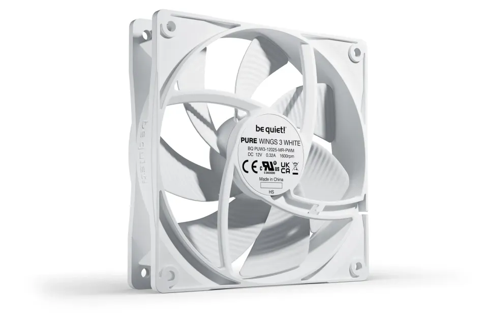 Be quiet! / ventilátor Pure Wings 3 / 120mm / PWM / 4-pin / 25,5dBA / bílý