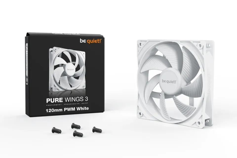 Be quiet! / ventilátor Pure Wings 3 / 120mm / PWM / 4-pin / 25,5dBA / bílý