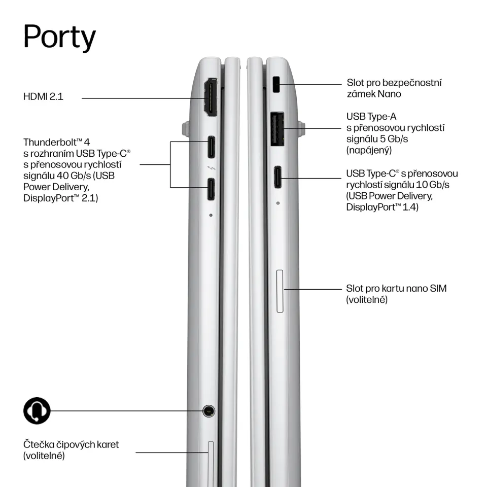 HP NTB EliteBook 8 G2i 13.3" U5-325 WUXGA 400 IR 5MP,16GB,512GB,WiFi7,BT,FpS,bckl kbd ,bez adapteru, Win11Pro