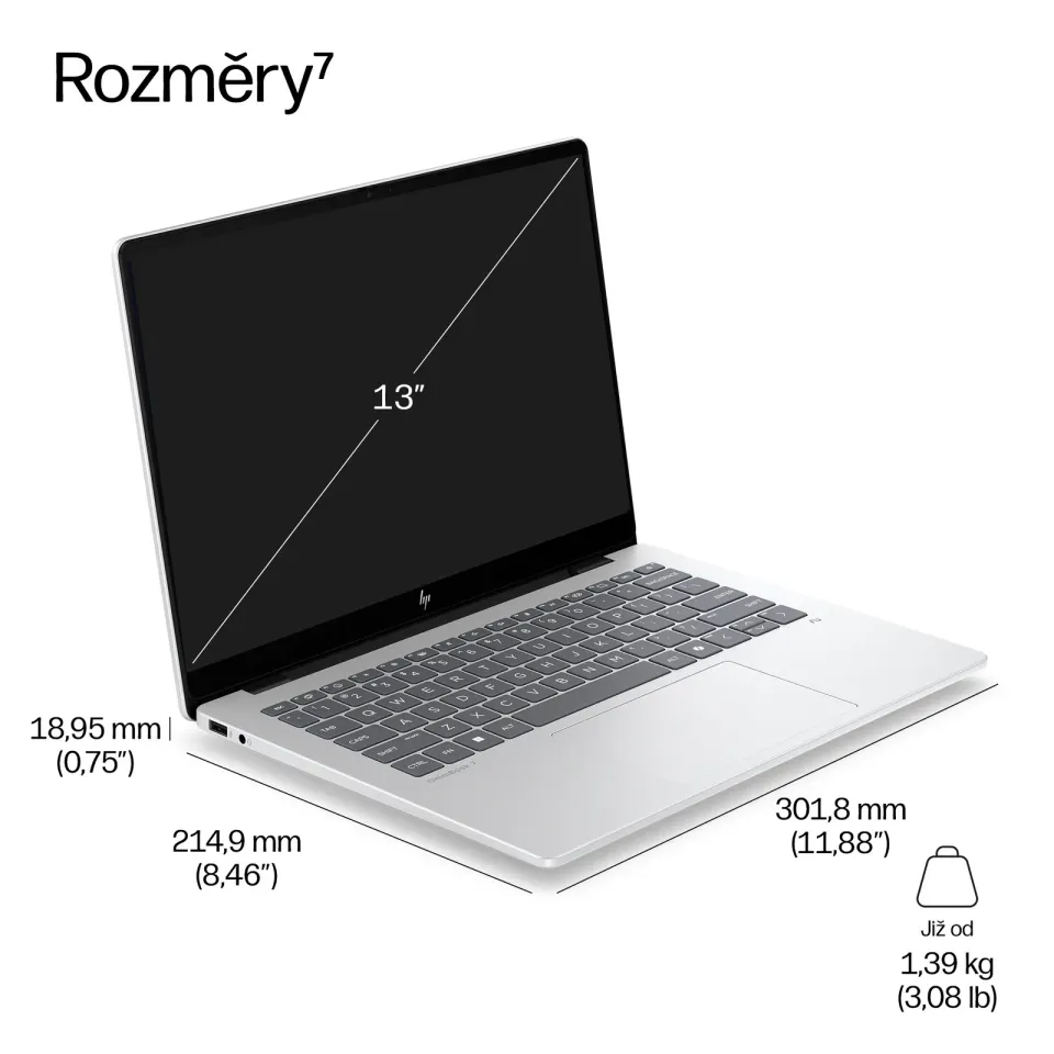 HP NTB EliteBook 8 G2i 13.3" U5-325 WUXGA 400 IR 5MP,16GB,512GB,WiFi7,BT,FpS,bckl kbd ,bez adapteru, Win11Pro