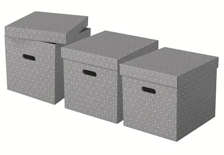 Esselte Home, set 3 ks, krychlový, šedá