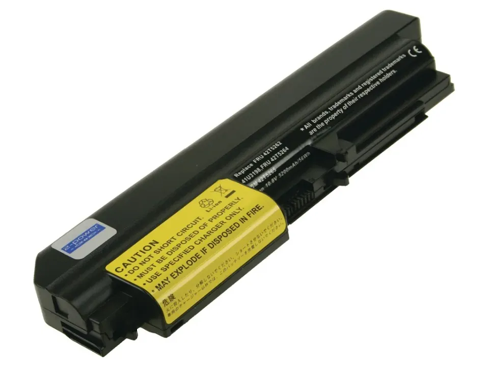 2-Power baterie pro LENOVO ThinkPad R400/R61/T400/T61 series, Li-ion (6cell), 1