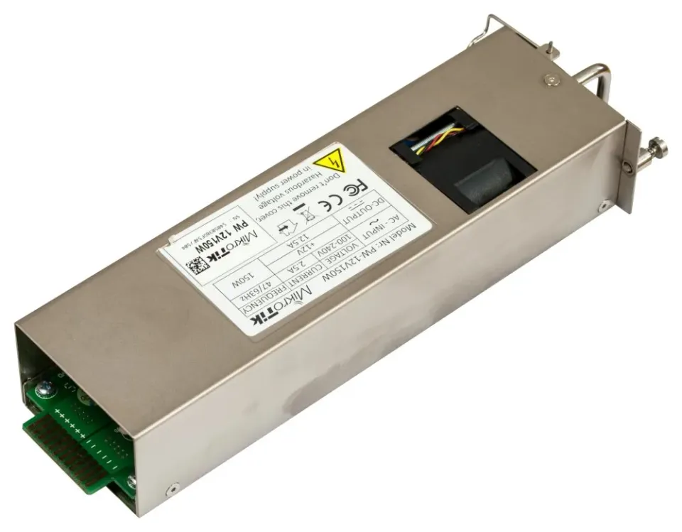 MikroTik Náhradní Hot Swap zdroj pro CCR1072-1G-8S/CCR2216-1G-12XS-2XQ a CRS518-16XS-2XQ-RM, 12V, 150W