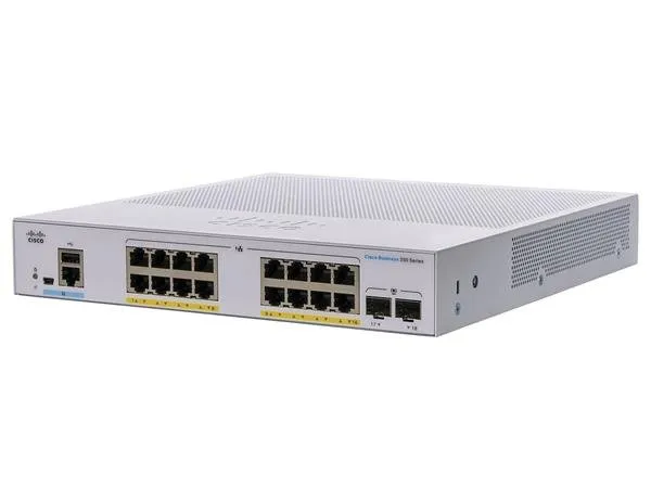 Cisco CBS350-16P-E-2G-EU (16xGbE,2xSFP,16xPoE+,120W,fanless)